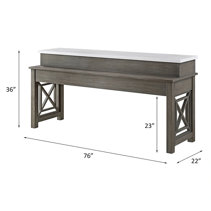 4Pc Pack Counter Height Table Set w/USB
