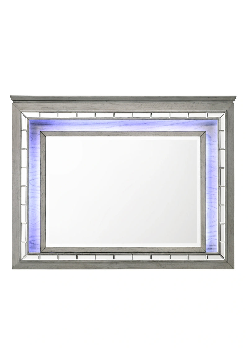 Antares Light Gray Oak Mirror (LED)