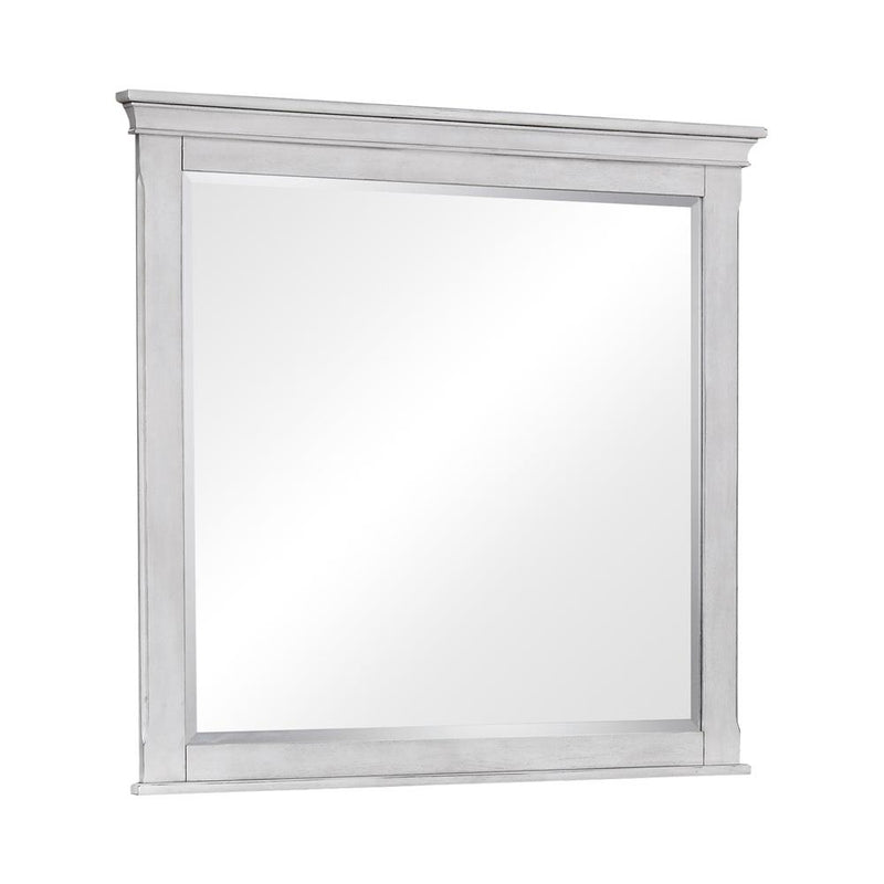 antique white dresser mirror Large w/Mirror Two strikingly simple drawers lend a hand with conquering clutter Pamy Dresser Mirror, Reeded Posts,