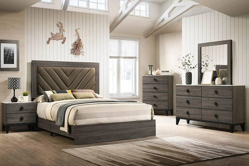 Liihfd King Bed in Foil Grey