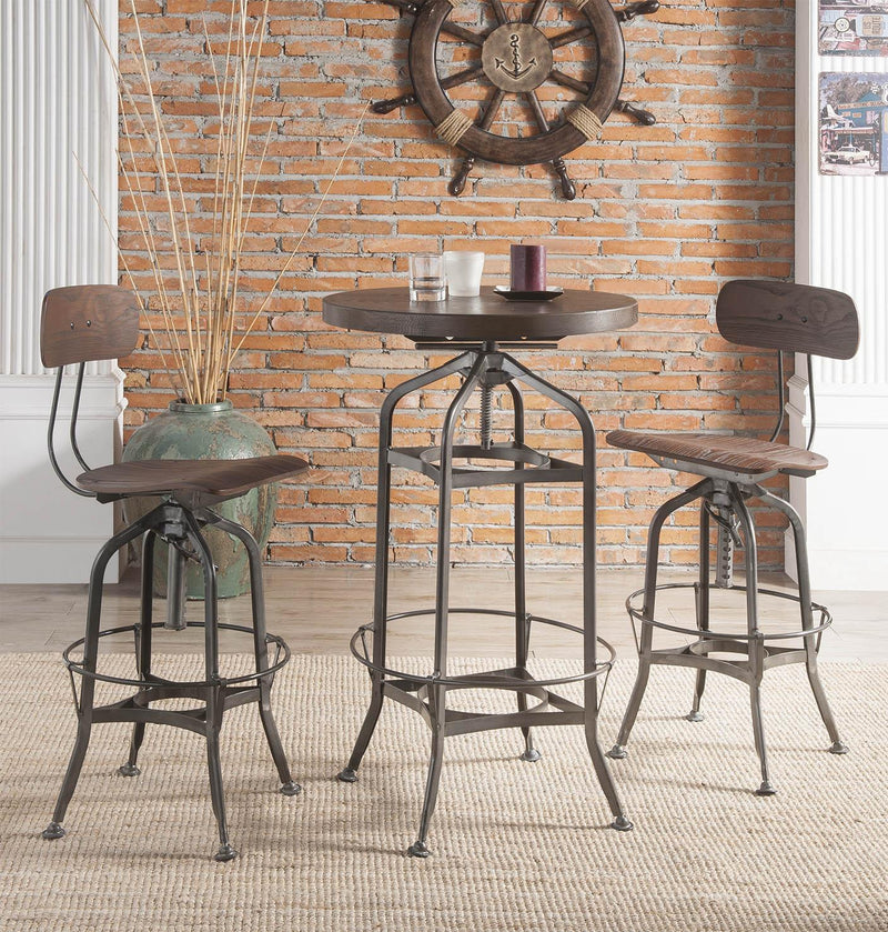 Kaeso Walnut & Gunmetal Bar Table