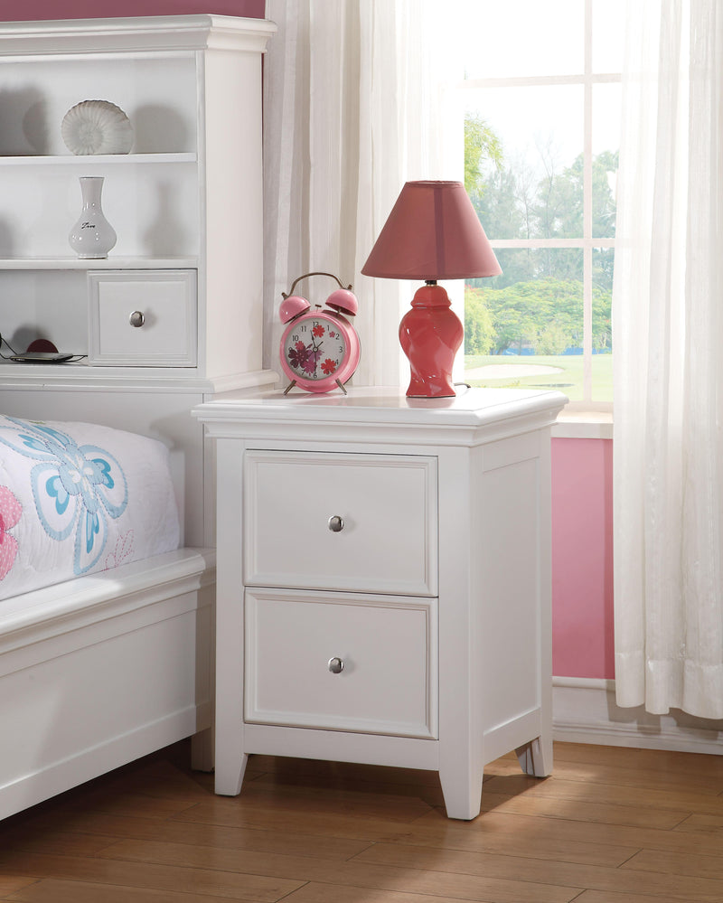 Lacey White Nightstand (2 DRAWERS)