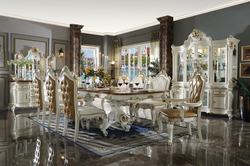 Picardy Antique Pearl & Cherry Oak Dining Table