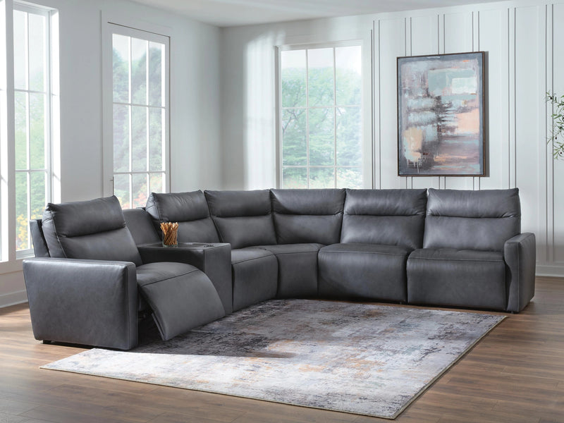 ModZ Power Reclining Sectional with Audio Console