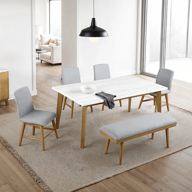 Mandier 6 Pc. Dining Table Set w/ Bench