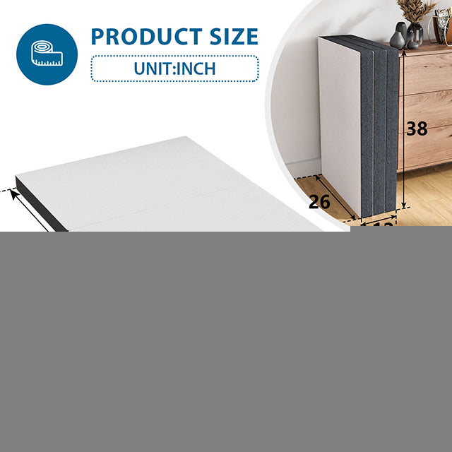 Hollyhock 4" Twin XL Tri-Fold Memory Foam Topper
