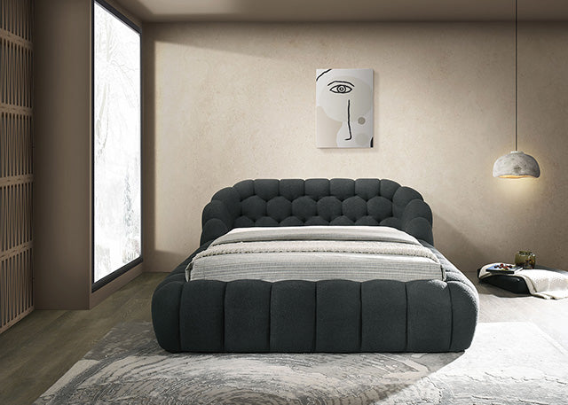 Newquay E.King & Queen Bed White, Grey, & Black